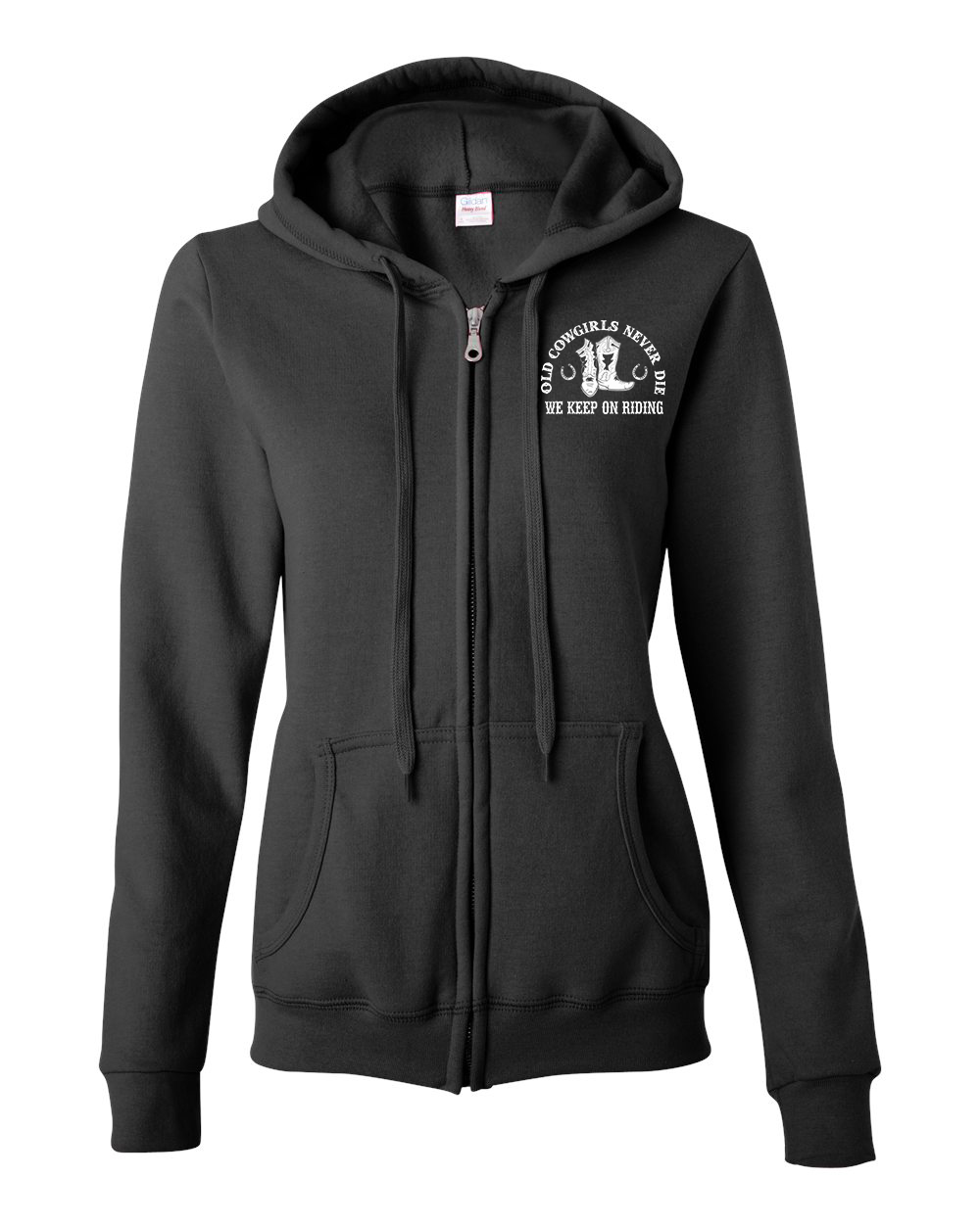 A black zip up hoodie with the words " to die for " on it.