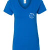 A women 's v-neck t-shirt with the words " love is in the air ".